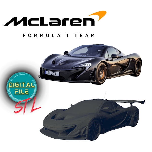 McLaren P1 Formula 1 Car Stl File, Downloadable, Printable 3D Model Car Body, RC Car Miniature, McLaren Diecast Car, Digital Car STL File