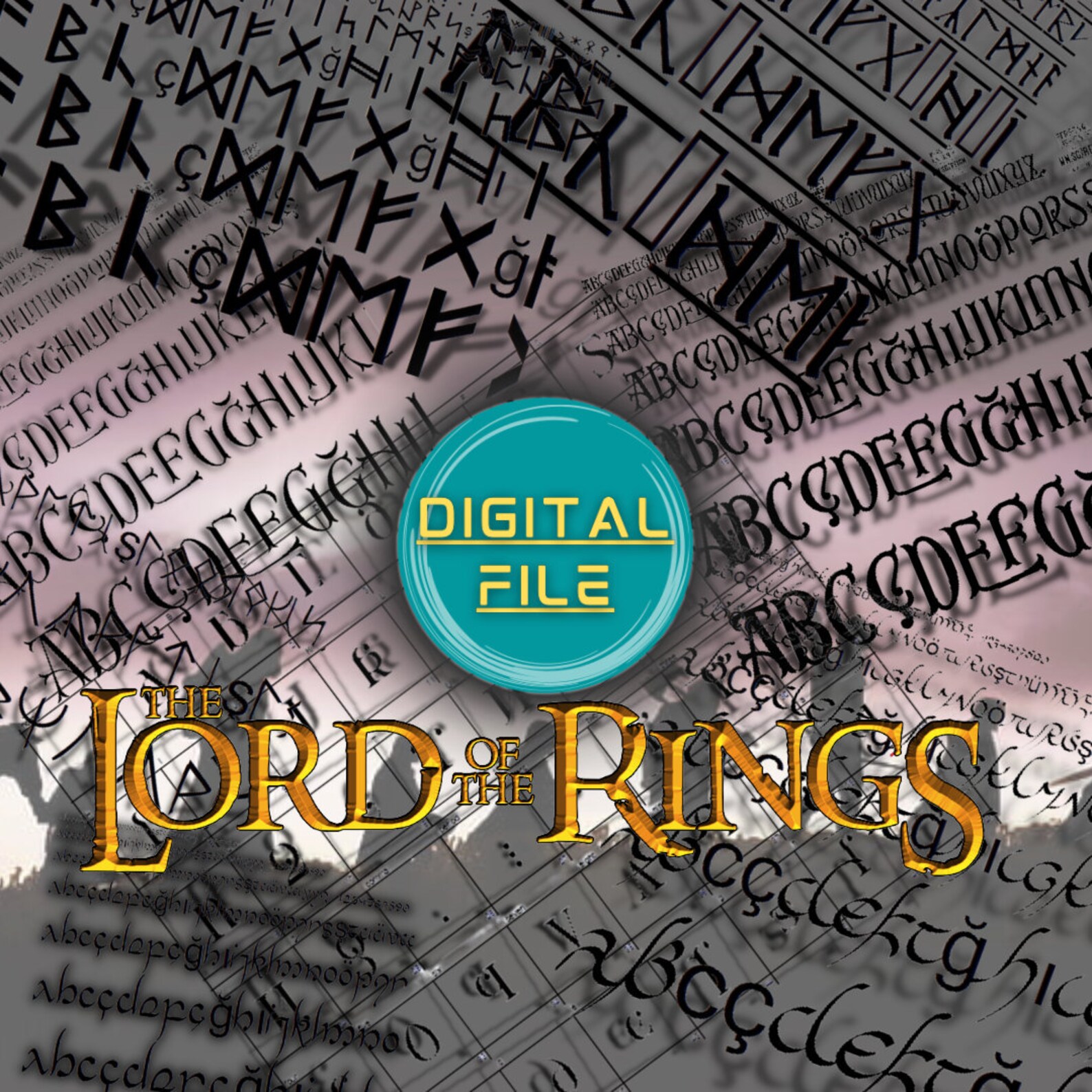 Lord of the Rings Letter Font Bundle, Aniron Font, Elf Font, Elvish ...