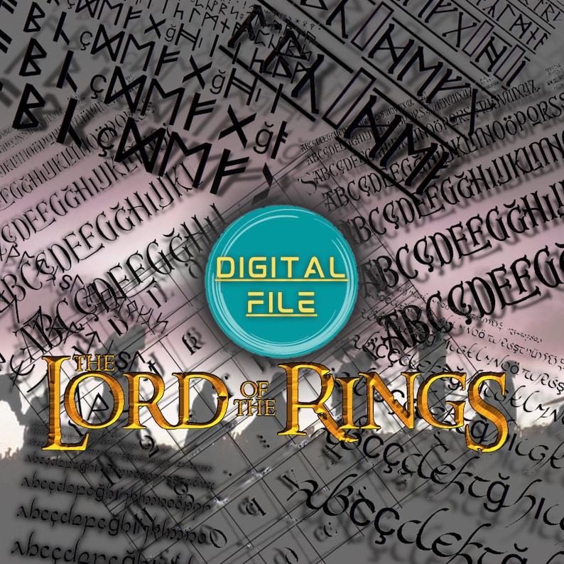Lord of the Rings Letter Font Bundle, Aniron Font, Elf Font, Elvish ...
