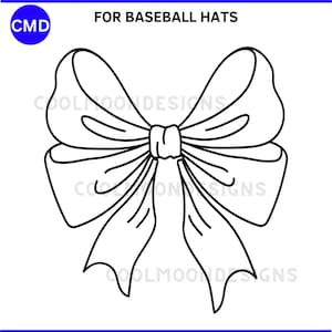 Gorra de béisbol con lazo coqueto, diseño de lazo grande, plantilla de pirograbado, gorra quemada, descarga digital, PNG, PDF, JPG, SVG