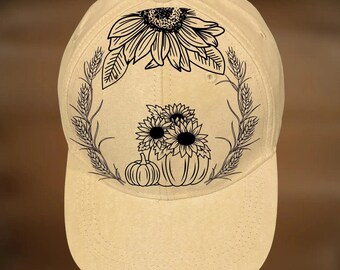 Fall Harvest Baseball Hat Burning Design, Ball Cap Hand Burn,, Digital Download