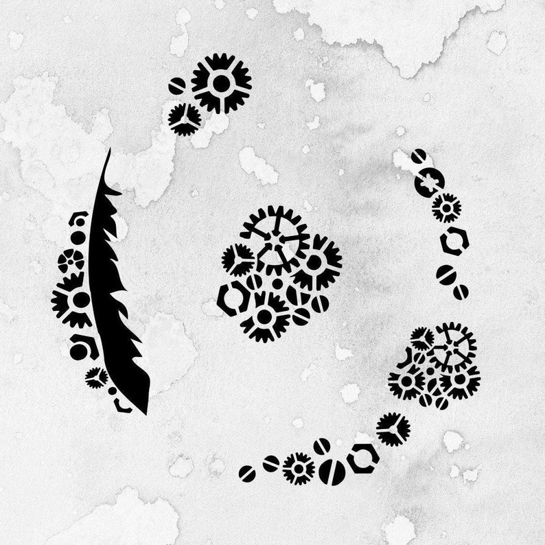 Stencils for Hat Burning SVG Steam Punk Hat Burning Stencil - Etsy
