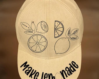 Make Lemonade Baseball Hat Burning Design, Ball Cap Pyrography Template, Digital Download