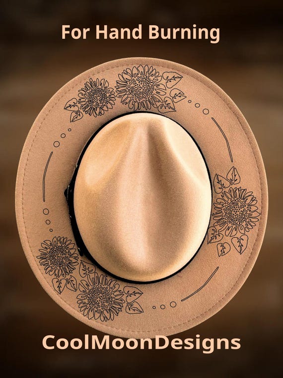 Sunflower Ring Hat Burning Design, Digital Download Pattern  display picture 1