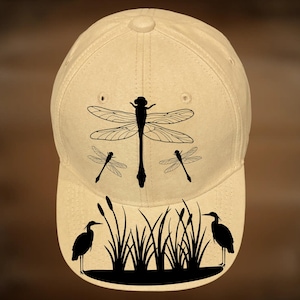 Dragonflies Baseball Hat Burning Design, Ball Cap  Pyrography Pattern, Digital Download