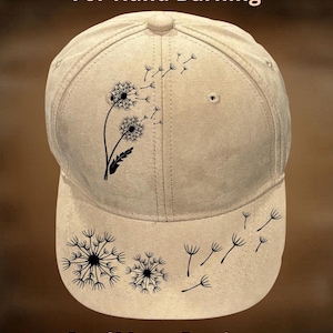 Flying Dandelion Seeds Hat Burning Design, Pyrography Template, Easy Beginner Digital Download