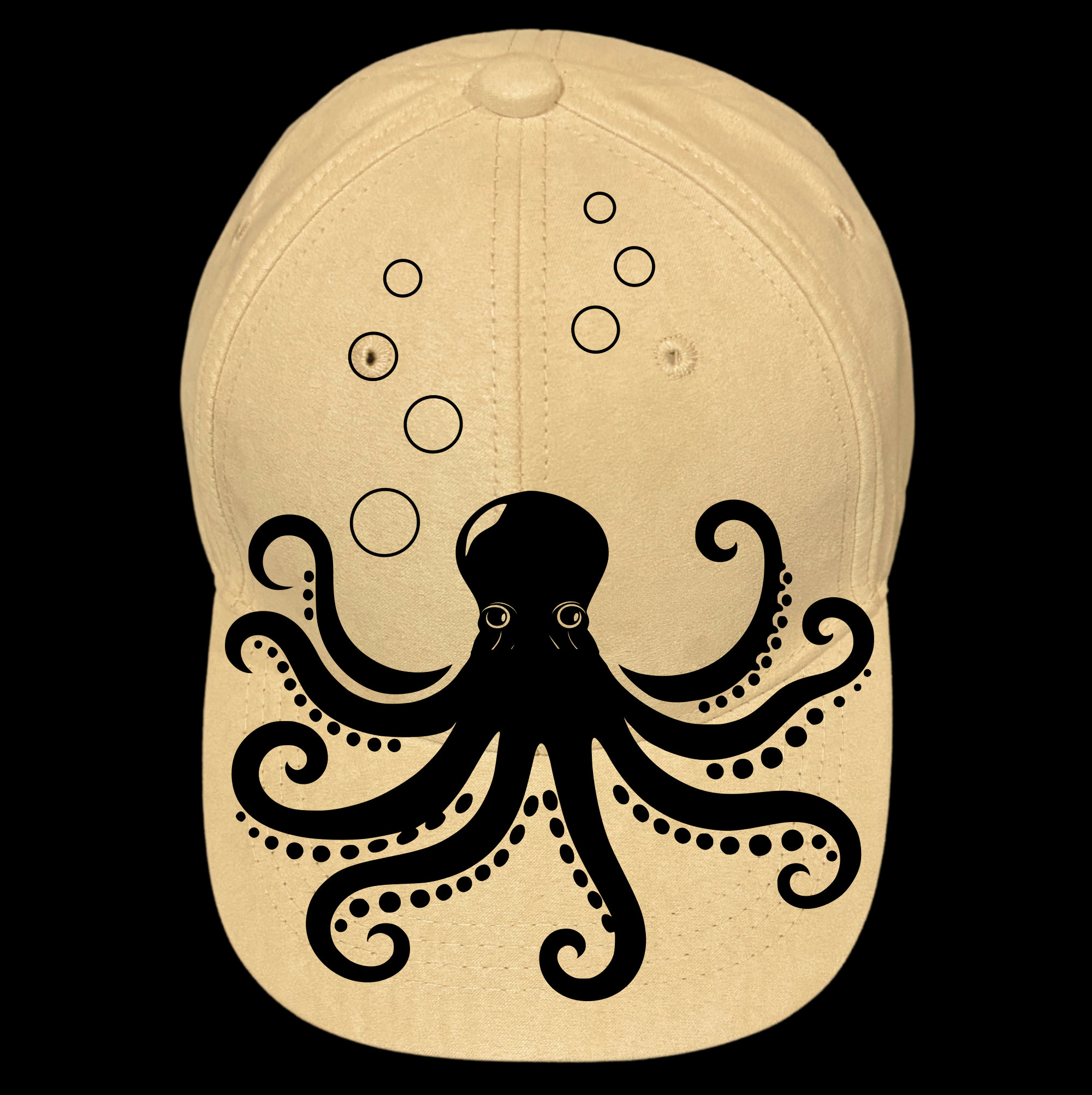 Hat Burning Design, Octopus Baseball Cap Pattern, Hand Burn