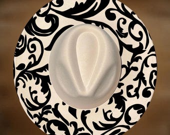 All Over Lace Hat Burning Design, Wide Brims, Hand Burnable Pyrography Template,