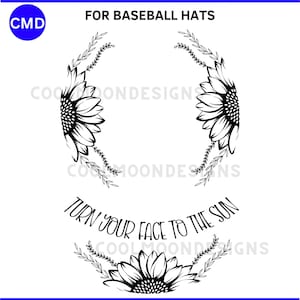 Face The Sunflower Hat Burning Design for Beginners, Baseball Cap Pyrography Pattern, Digital Download