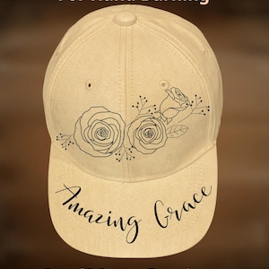 Grace Rose Baseball Hat Burning Design,  Ball Cap,  Beginner Pattern, Digital Download