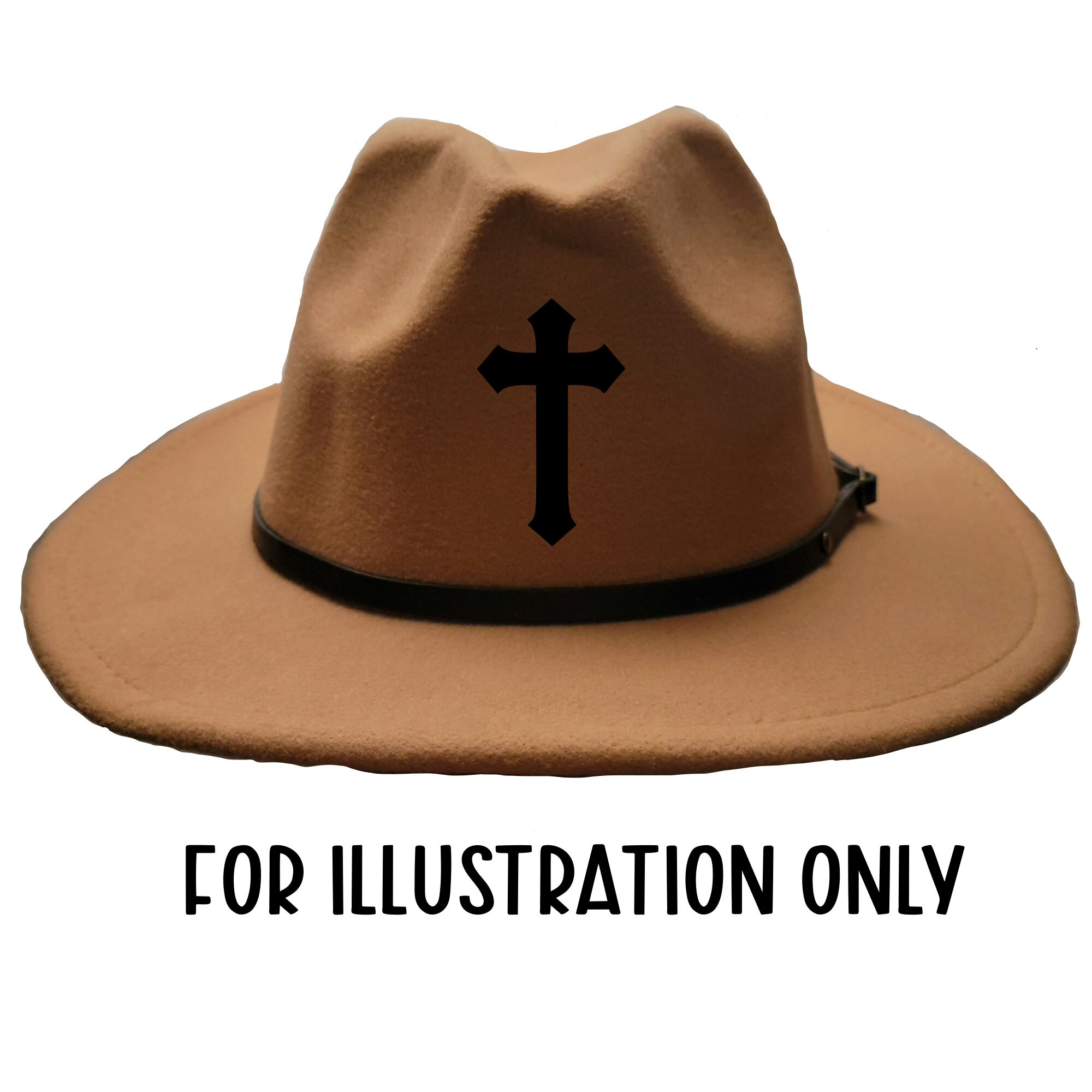 Hat Burning Design, Walk by Faith Narrow Brim Pattern, Christian