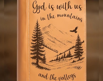 God Is With Us Journal Cover Burning Design, Hand Burnable Pyrography Template, Digital Download