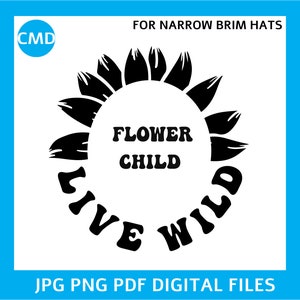 Stencil For Hat Burning, Live Wild Narrow Brim Hat Burning Stencil, Burned Hat Brim, Burned Hat Pattern, Digital File