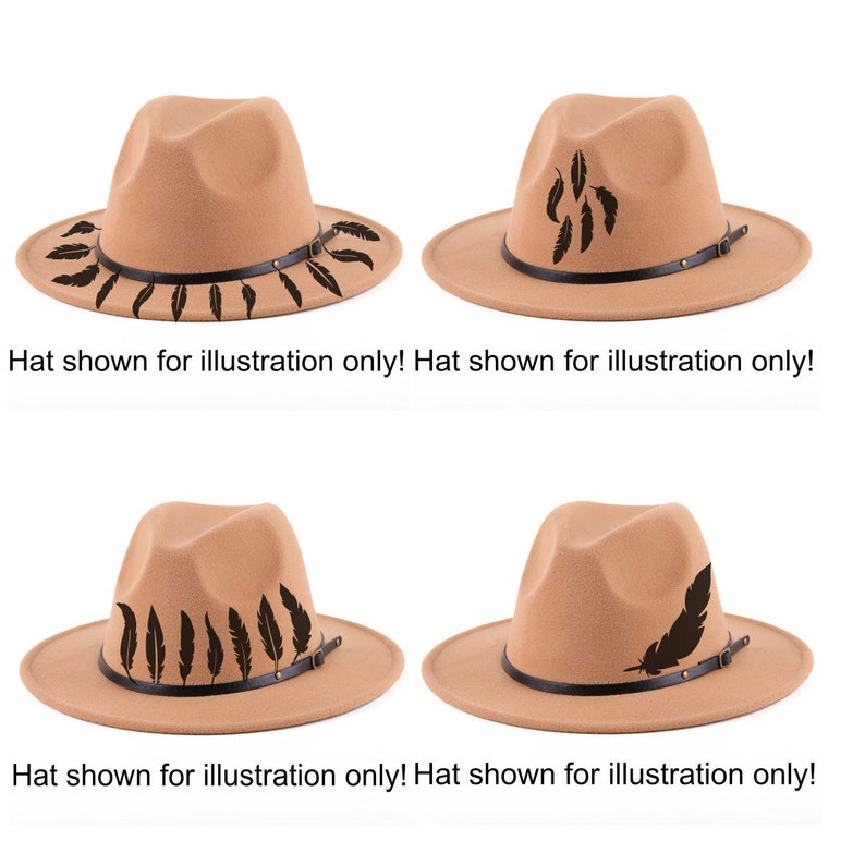 Stencils for Burning Hat Bands Svg Png, Feathers for Hat Bands, Felt ...