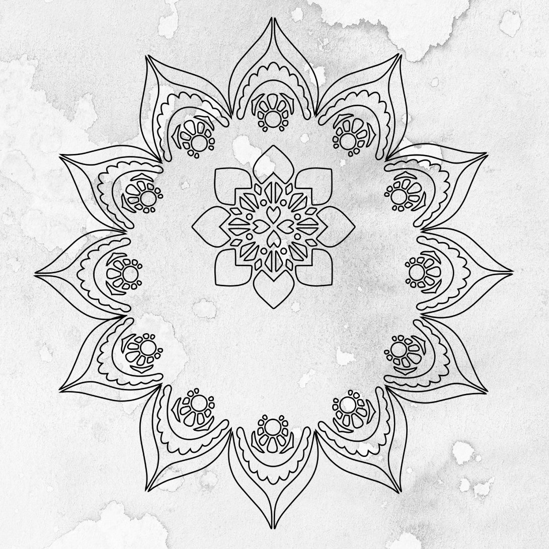 Hat Burning Design Mandala Wide Brim Pattern, Easy to Burn Digital ...