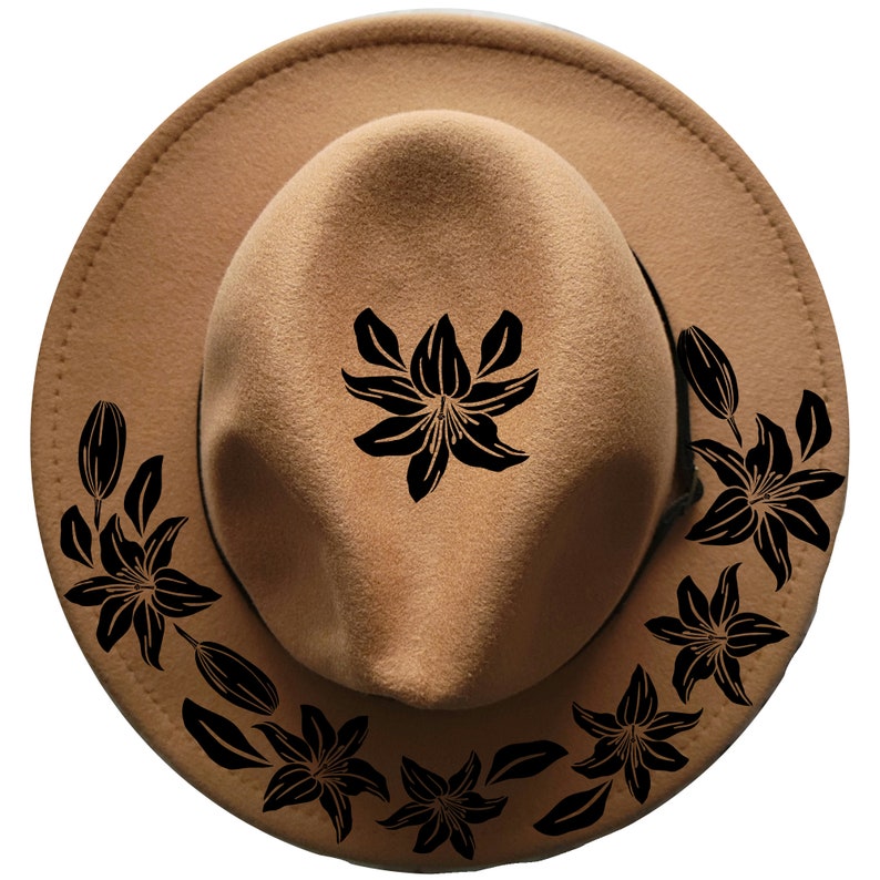 Stencil for Hat Burning Svg, Stencil for Burning Hats, Day Lilly ...