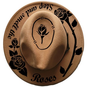 Stencil for Hat Burning Svg, Stop and Smell the Roses Stencil Design ...