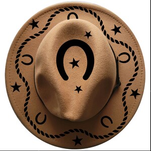 Stencils for Hat Burning SVG, Horseshoes, Hat Burning Stencil SVG ...