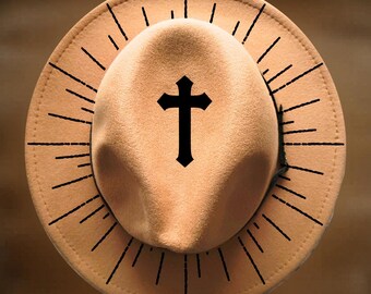 He Is Risen Hat Burning Design,  Narrow Brim Pyrography Pattern,, Digital Download