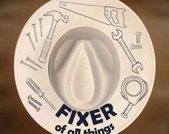 Fixer Hat Burning Design, Wide Brim Hat Pattern, Easy Burn, Digital Download,