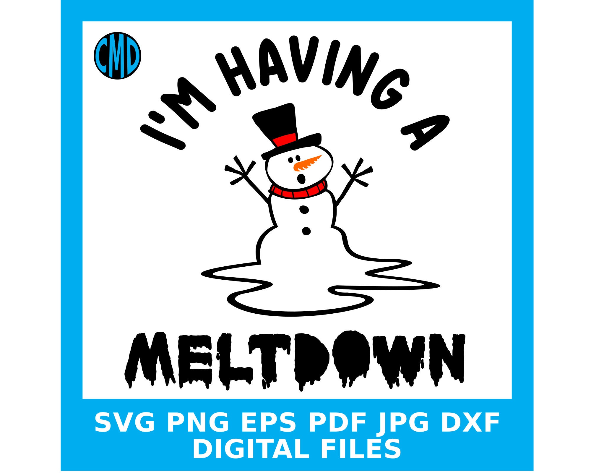 Melting Snowman SVG Vector Designs - Apex