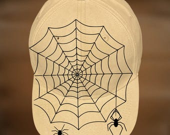Spider Web Baseball Hat Burning Design,  Ball Cap, Easy Hand Pyrography, Digital Download