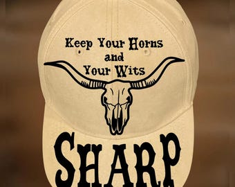 Keep Your Horns Sharp, Hat Burning Design, Baseball Cap Pattern, Easy Burn, Digital Download