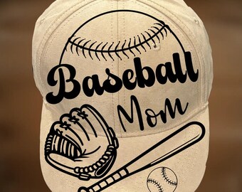Half Baseball Mom Hat Burning Design, Hand Burnable Ball Cap, , Digital Download