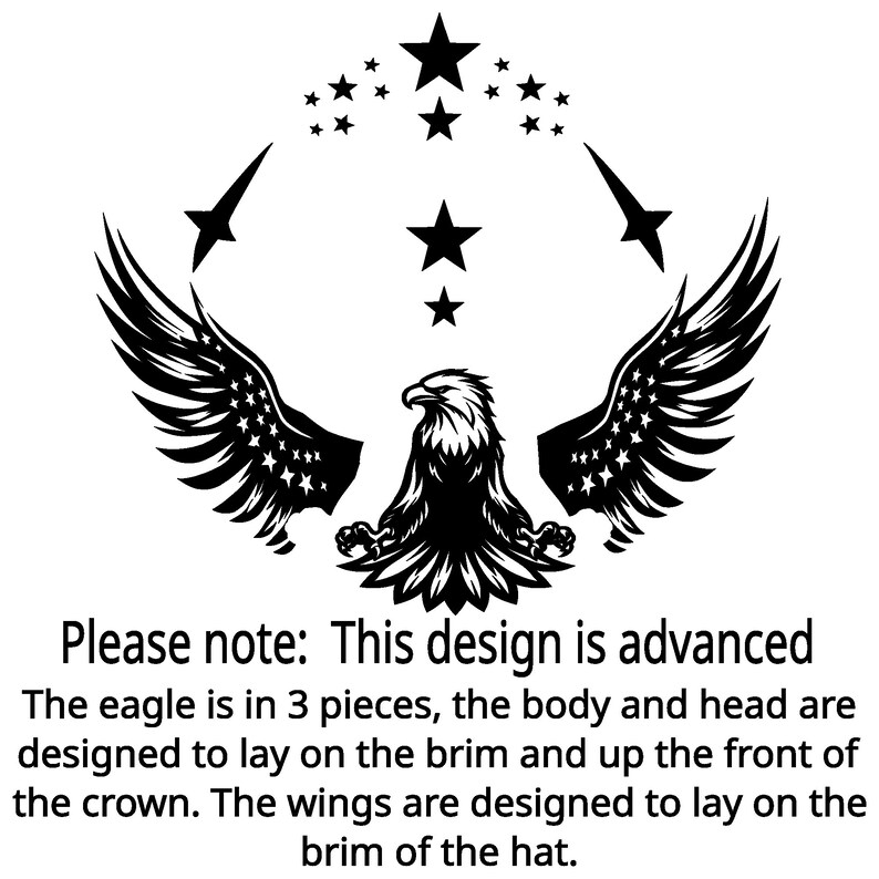 Eagle Hat Burning Design, Wide Brim Rancher Hat, American Bird