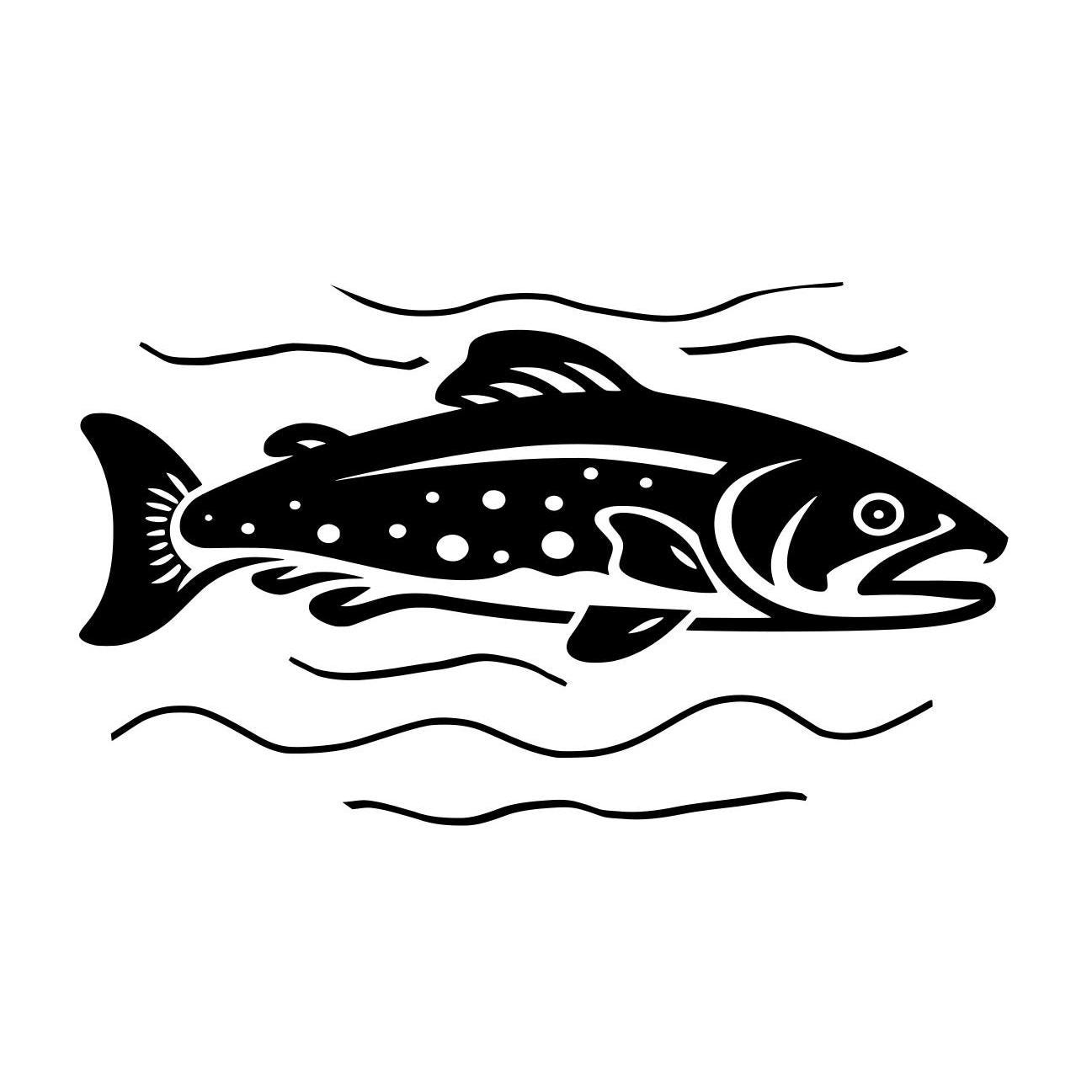Salmon Baseball Hat Burning Design, Fish Ball Cap Pyrography Pattern ...