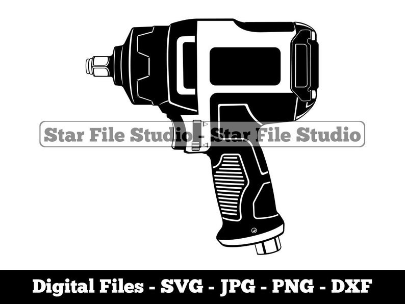 Air Impact Wrench 2 Svg Pneumatic Wrench Svg Electric Etsy