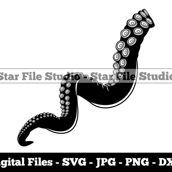 Octopus Tentacle Svg, Squid Tentacle Svg, Octopus Svg, Tentacle Png, Tentacle Jpg, Tentacle Files, Tentacle Clipart