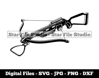 Crossbow #3 Svg, Crossbow Png, Crossbow Jpg, Bow Svg, Archer Svg, Crossbow Files, Crossbow Clipart