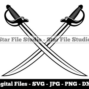File:Crossed Swords - straight with knuckle bow and ricasso.svg - Wikimedia  Commons