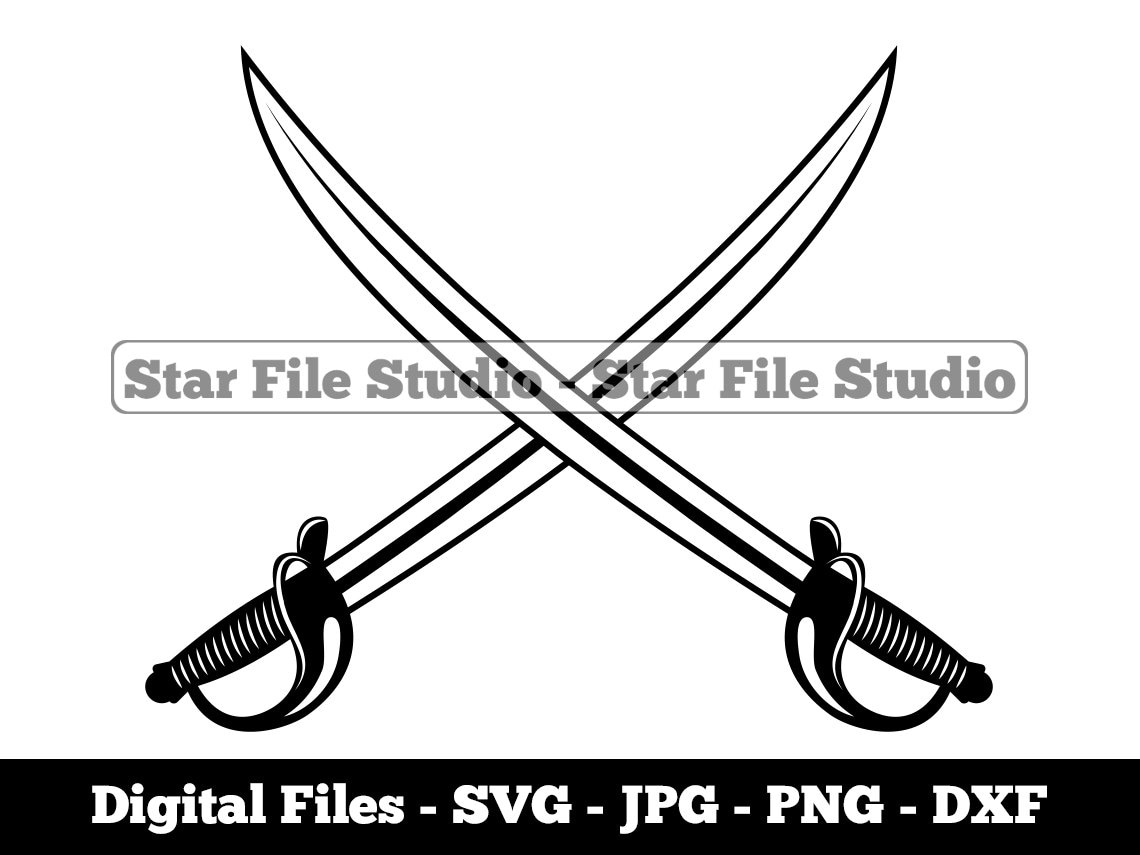 File:Crossed Swords - straight with knuckle bow and ricasso.svg - Wikimedia  Commons