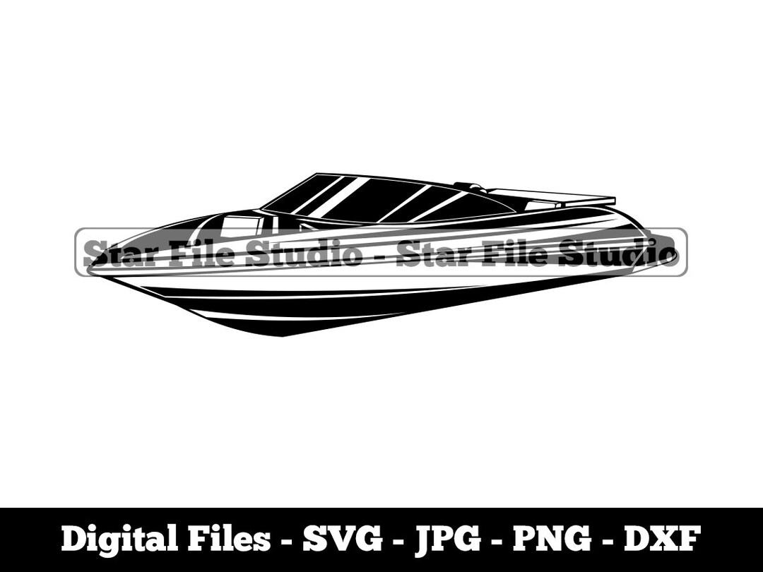 Speed Boat 8 Svg, Speed Boat Svg, Speedboat Svg, Motor Boat Svg, Speed ...