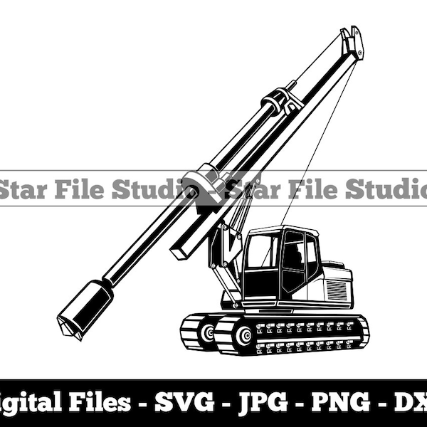 Water Drilling Rig Svg, Drilling Machine Svg, Heavy Equipment Svg, Drilling Rig Png, Drilling Rig Jpg, Drilling Rig Files, Clipart