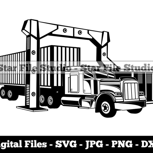 Truck Scanner Svg, Truck X-ray Svg, Cargo Scanner Svg, Freight Scanner Svg, Freight Scanner Png, Freight Scanner Jpg, Files, Clipart