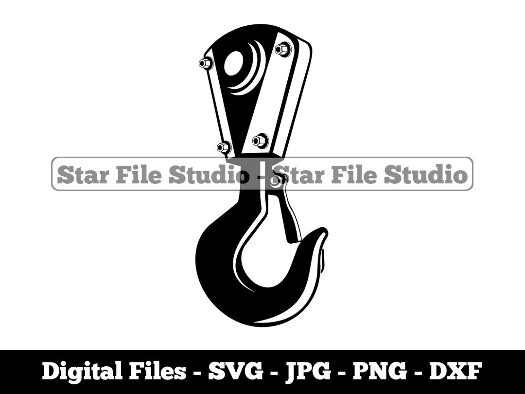 Chain Hook Svg, Hook Svg, Crane Hook Svg, Chain Svg, Metal Chain Svg