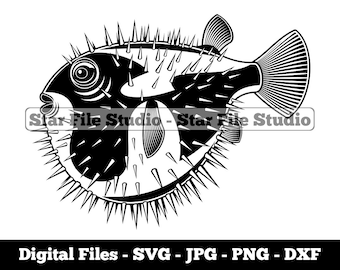 Puffer Fish Svg, Fish Svg, Fishing Svg, Puffer Fish Png, Puffer Fish Jpg, Puffer Fish Files, Puffer Fish Clipart