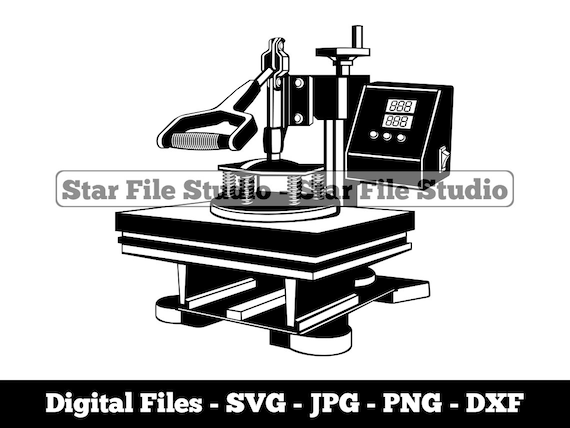 Heat Press Machine 7 Svg, T-shirt Printing Svg, Print on Demand