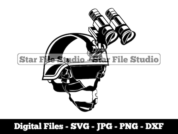 Full Face Military Helmet PNG & SVG Design For T-Shirts