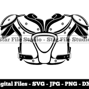 Football Shoulder Pads Svg, Football Png, Football Jpg, Football Svg, Football Armor Svg, Football Files, Football Clipart