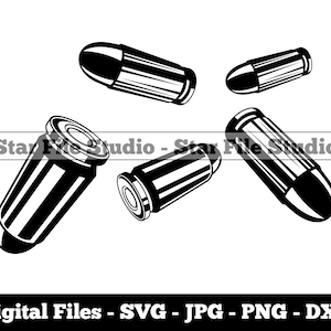 Bullets #2 Svg, Ammo Svg, Amunition Svg, Bullets Png, Bullets Jpg, Bullets Files, Bullets Clipart