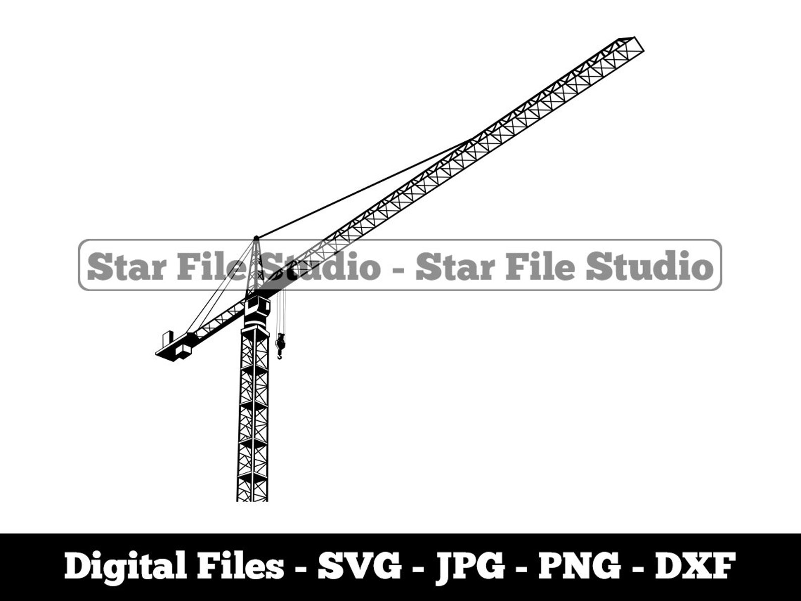 Crane Rigging Svg Construction Crane Svg, Tower Crane Svg, Building Crane Svg, Builder ...