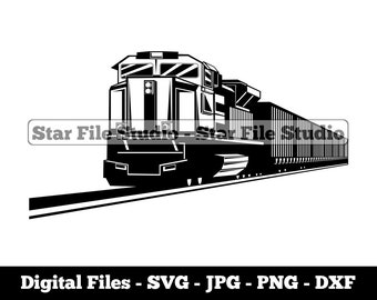 Freight Train Svg, Train Svg, Locomotive Svg, Train Png, Train Jpg, Train Files, Train Clipart