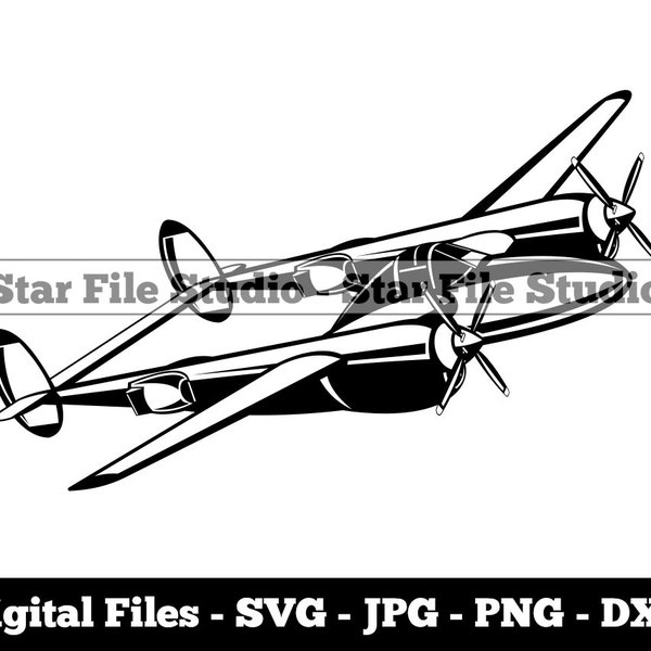 World War 2 Aircraft #2 Svg, WW2 Airplane Svg, World War 2 Airforce Svg, World War 2 Aircraft Png, Jpg, Files, Clipart