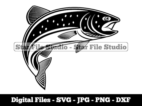 Rainbow Trout 2 Svg Fishing Svg Fish Svg Rainbow Trout | Etsy