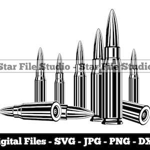 Bullets Svg, Ammo Svg, Amunition Svg, Bullets Files for Cricut, Bullets Png, Bullets Jpg, Bullets Files, Bullets Clipart
