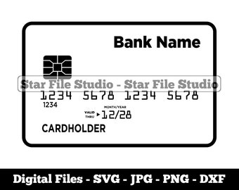 Modello di carta di debito svg, Svg di carta di debito, Svg di carta di credito, Carta di debito png, Carta di debito jpg, File di carta di debito, Clipart della carta di debito